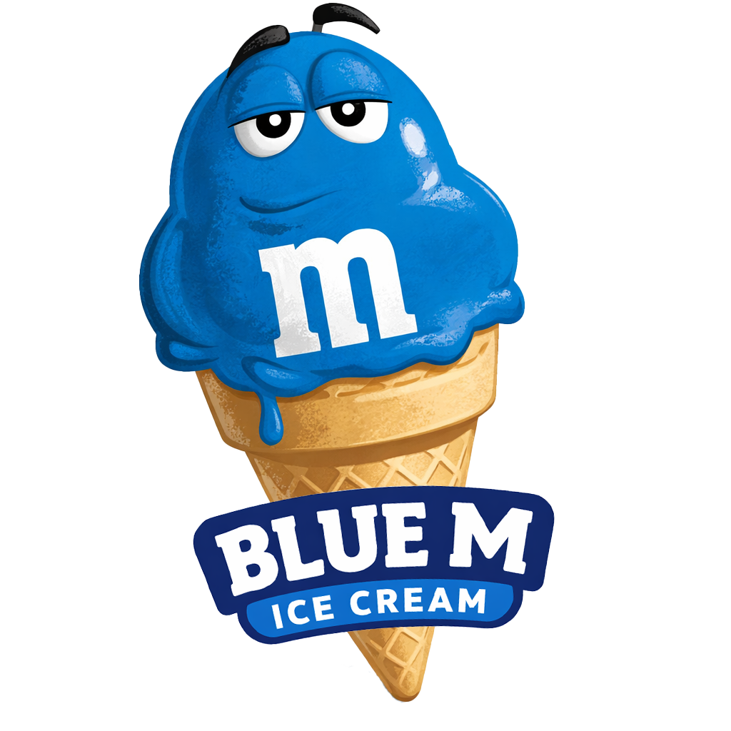 Blue M Ice Cream logo